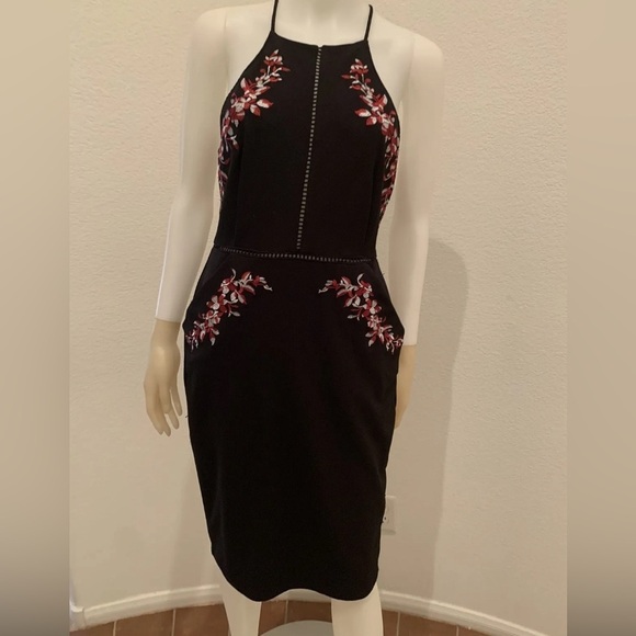 Bisou Bisou Women’s Michele Bohbot Black Sleeveless Knit Body con Dress, Size 8 - Picture 3 of 8